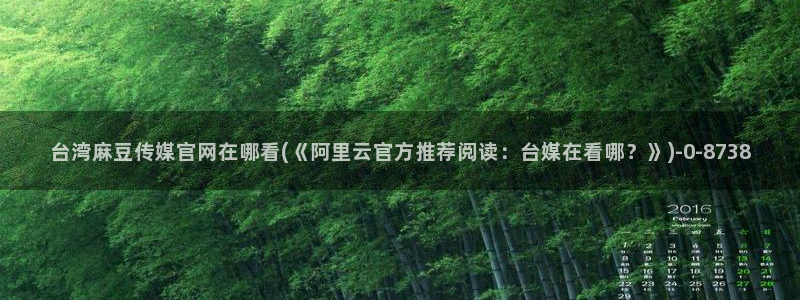 麻豆文化传媒 官网：台湾麻豆传媒官网在哪看(《阿里云官方推荐阅读：台媒在看哪？》)